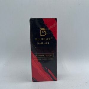 Bluedee Nail Polish Red Glitter Gel 0.55 Fl. Oz. NEW & Sealed